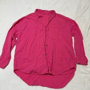 Calia by Carrie Underwood Pink linen swim over up